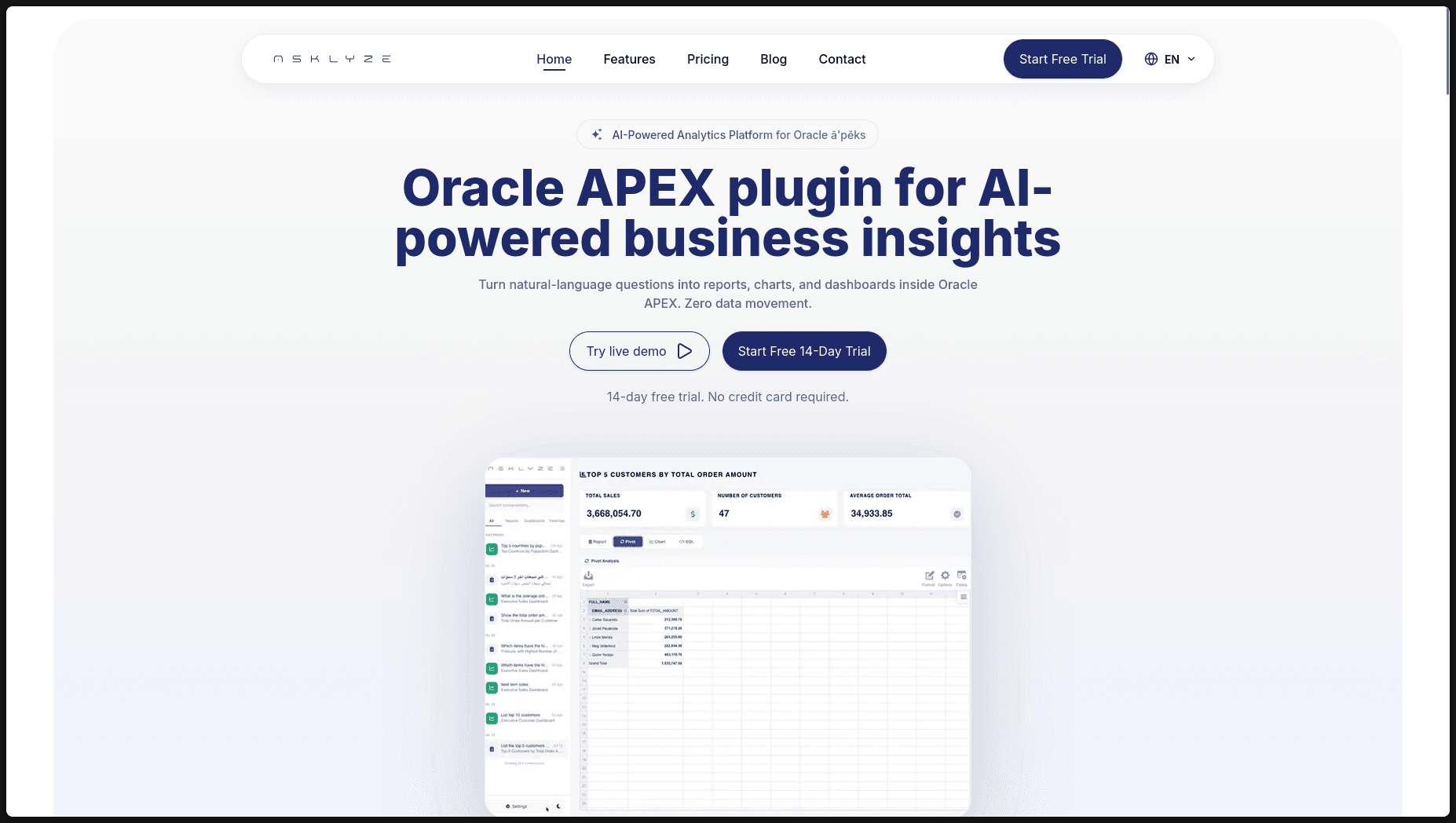 Asklyze Conversational Analytics